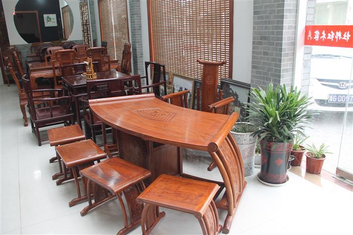 扇形茶台|东阳红木家具|东阳红木家具市场